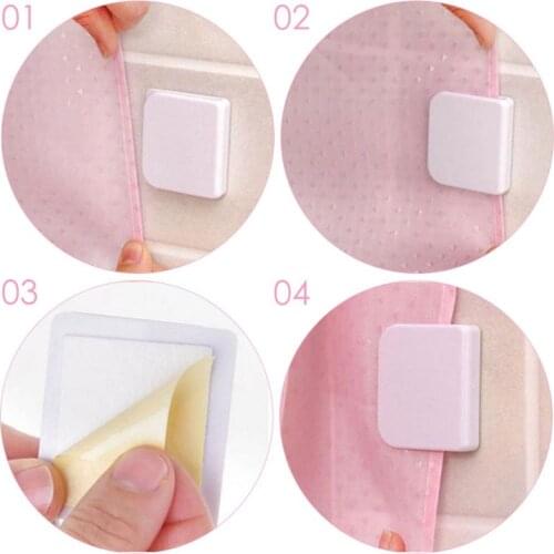 Shower 2Pcs/set Curtain Clips Anti Splash Spill Drop Water Toilet Guard Shower Curtain Rings Clip High-quality Bathroom Products