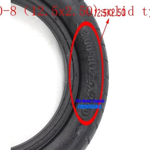 3.00-8 12.5X2.50 tubeless solid tyre elastic tire for Mini Motorcycle Electric vehicles suitable for hub groove width of 30-35MM