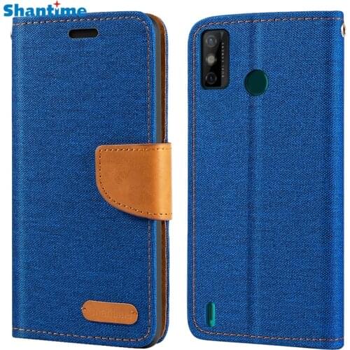 Oxford Leather Wallet Case For Tecno Spark 6 Go 2021 With Soft TPU Back Cover Magnet Flip Case For Tecno Spark Go 2020 KE5