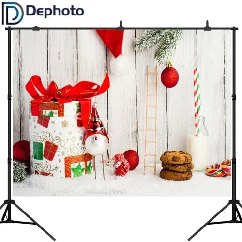 Dephoto Christmas Fir Snowflakes Wooden Boards Scene Photography Backgrounds New Year Home Decoration Backdrops For Photo Studio