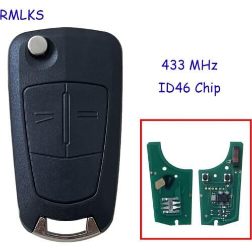 For Opel Vauxhall Vectra C Signum 2002-2009 Corsa D 2007-2014 Astra H Zafira B 2004 -2013 PCF7941A/46A 433MHz Remote Car Key Fob