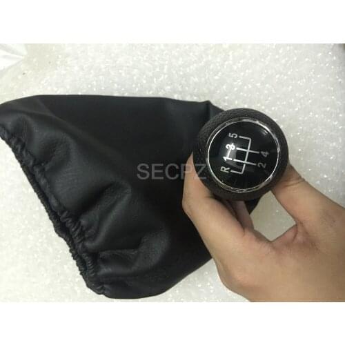 For Polo Vento 1995 1996 1997 1998 1999 2000 2001 2002 Lupo 1999-2006 New 5 Speed Car Gear Shift Knob Leather Boot 6X0711118F