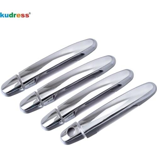 For Toyota Vios Yaris 4dr Sedan 2013 2014 ABS Chrome Car Door Handle Cover Trim Sticker Car Styling Exterior Accessories 8pcs