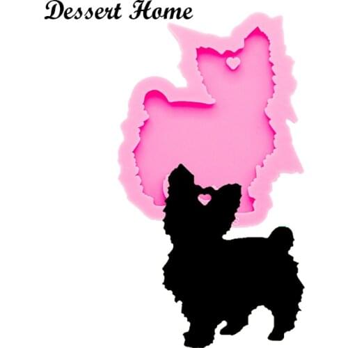 DY0264 Bright Yorkie Resin Craft for Keychain, Goat Silicone Molds, DIY Resin Epoxy Jewellery Making
