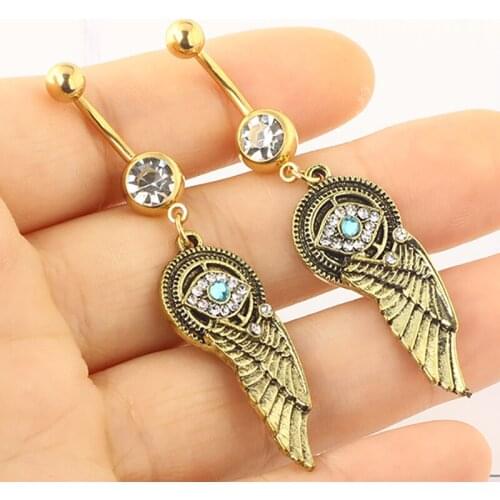 Surgical Steel Crystal Flower Belly Piercing Set Tassel Belly Button Piercing Lot Moon Star Navel Piercing Set Pircing Ombligo