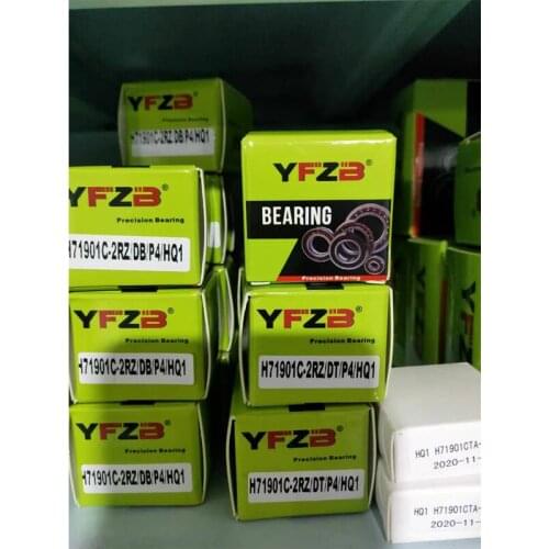 Ceramic ball bearings 2pcs 1pair 71901C DB High Precision Angle contact ball bearing P4 spindle bearing