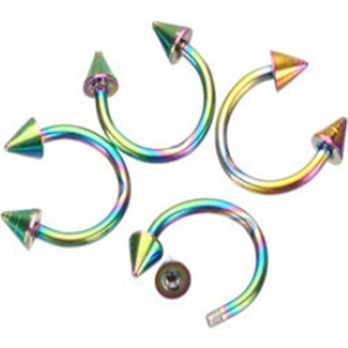 Stainless Steel Nose Ring Piercing Horseshoe Spike Septum Piercing Eyebrow Tragus Helix Pircing Lip Piercing Nariz