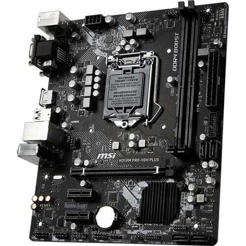 MSI H310M PRO-VDH PLUS Socket 1151 DDR4 2666 DVI VGA HDMI USB3.1 mATX WIN7 WIN10 Motherboard