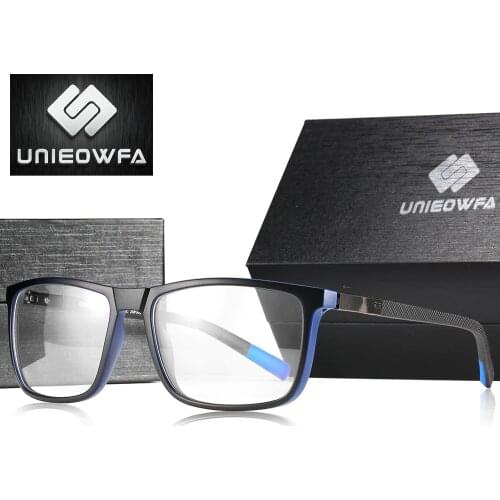 Square Korea Prescription Glasses Frame Men Myopia Optical Eyeglasses Frame Male Clear Transparent Spectacles Frame TR90 Brand