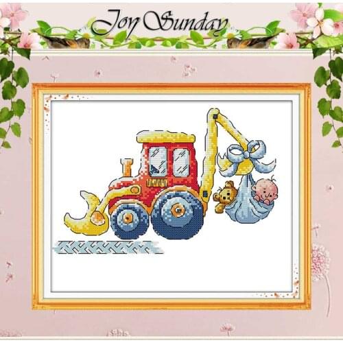 Little baby cartoon patterns counted 11CT 14CT Cross Stitch Set Wholesale DIY Cross-stitch Kit Embroidery Needlework Home Decor
