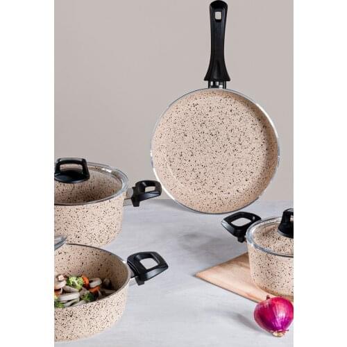 Oasis Pro 7 Piece Granite Cookware Set Cappuccino
