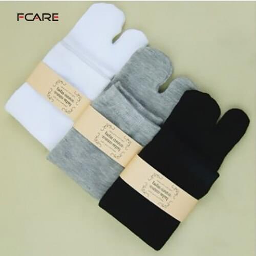 Fcare 10PCS=5 pairs Mens women cosplay white gray black two toe socks fashion clogs socks