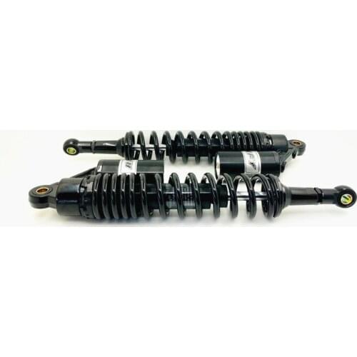 New 420mm 430mm 440mm Motorcycle 8mm Spring Shock Absorber for Honda Suzuki Yamaha Kawasaki ATV Black + white