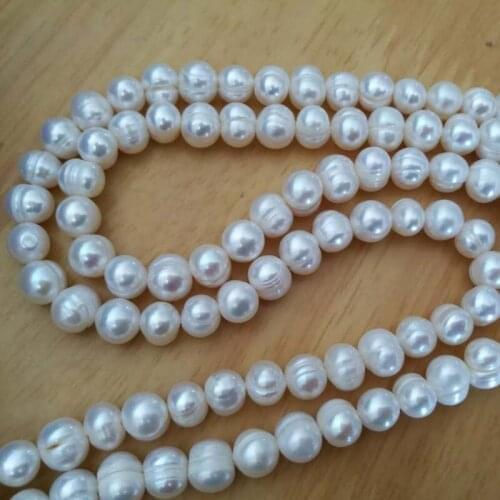 Wholesale 10 strands 8-9mm white potato freshwater pearl loose beads strings