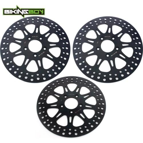 BIKINGBOY Front Rear Brake Discs Disks Rotors FLHT Electra Glide Standard FLHTC Classic Super Glide FXDX Sportster XLR 00 01 02