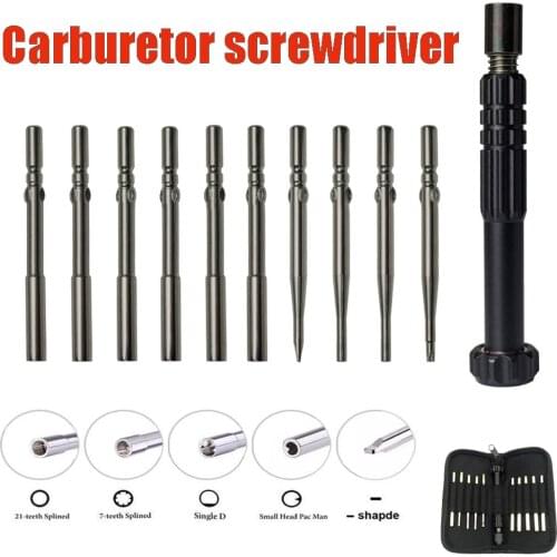 10 PCS Adjustment screwdriver Carburetor Set Adjustment Tool Tune Up Cycle Engine Trimmer Chainsaw Repair Hand Tools