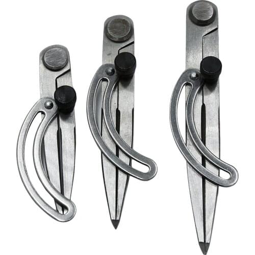 Measuring Spacing Compass Adjustable Leather Craft Rotating Tool Leather Marking Tools Scriber DIY Creaser Stitch Tool