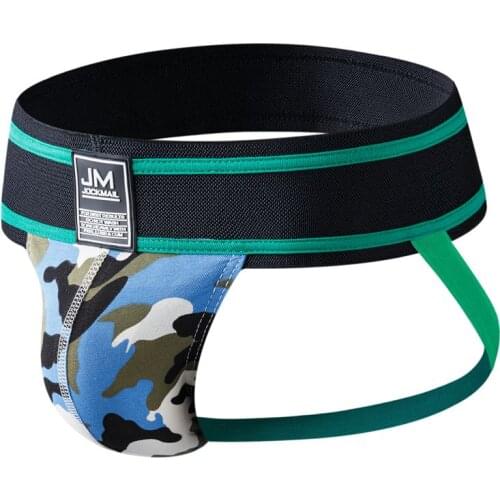 JOCKMAIL Jockstraps Sexy Men Underwear Gym Workout Jockstrap with 3" Waistband Waistband Footballer Lace Up Open Gay Underwear