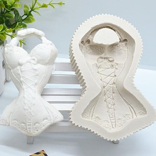 Beautiful Girl Suit Silicone Mold For Fondant Chocolate Epoxy Sugarcraft Mould Pastry Cupcake Decorating Kitchen Accessories