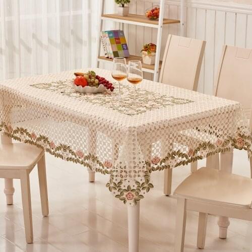 Table Cloth Rectangular Wedding Crochet Table-runner Embroidery Table Cloth Christmas Dinner Placemat Easter 1456223220