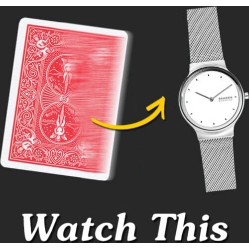 Watch This Magic Tricks Playing Card Change Card to Watch Close Up Street Illusion Gimmick Mentalism Puzzle Toys Magician