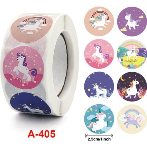 Unicorn Sticker 1 Inch Reward Cute Animals Sticker for Kids Classic Toy Decoration School Teacher Supplies Encouragement Sticker