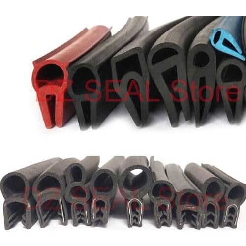 1 Meter U Channel Black Rubber Seal Strip Edge Trim Car Door Edge Guard For Glass Metal Wood Panel Board Sheet Cabinet