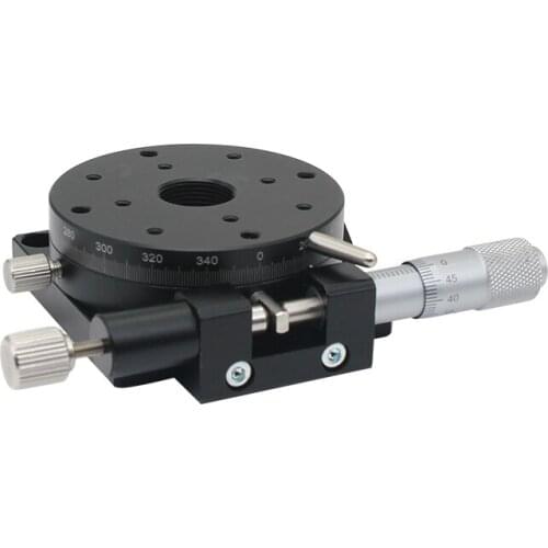 R-axis Rotary Sliding Table, Manual Adjustment of Displacement Platform, 360 Fine Adjustment of Angle Indexing Plate RS60/40/90