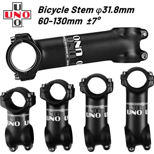 UNO Bicycle Stem Mountain Road Bike Stem Ultralight Stem 31.8mm Handlebar Stem 7 Degree 60/70/80/90/100/110/120/130mm Bike Stem