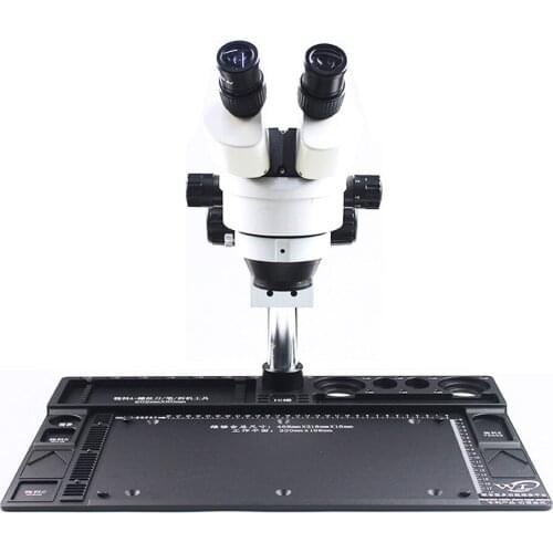 High Precision Aluminum Alloy Microscope Base Platform Pad High Heat Resistant Maintenance Mat Soldering Repair Station Pad