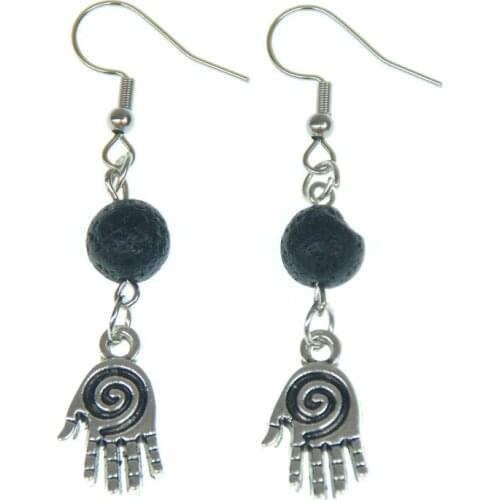 Hamsa Palm Hand Protection Dangle Earrings For Women Metal Alloy DIY Pendant Making Findings Handmade11*18mm Jewelry Wholesale