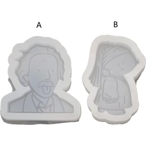 Character Coloring Crystal Epoxy Resin Mold Aromatherapy Plaster Casting Silicone Mould DIY Crafts Ornaments Mold