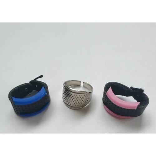 1PC Adjustable Steel Leather Thimble Sewing Tool Handmade Patchwork Finger Protector Needlework Tools DIY Home Sewing Helper G