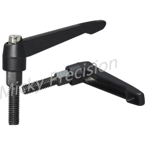 1Pcs Stainless Steel Adjustable Handle Clamp Levers Thread Knob M4 M5 M6 M8 M10 Length 10-50mm