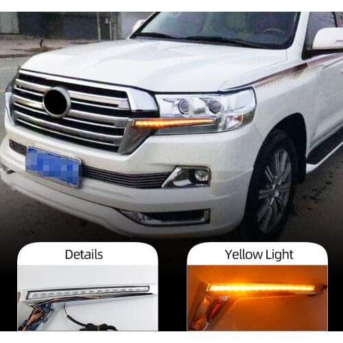 2PCS Front Grille LED Dynamic Turn Signal Light Car Led Signal Light For Land Cruiser Prado LC200 2016 2018 2019
