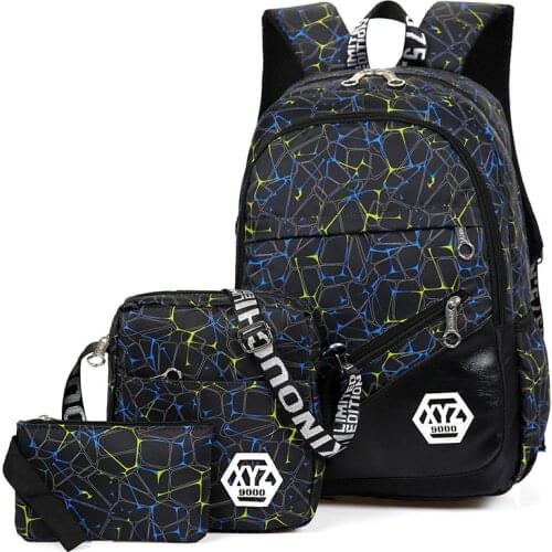 3 pcs/sets High Quality Canvas School Bag Fashion School Backpack for Teenagers Girls schoolbags kid backpacks mochila escolar