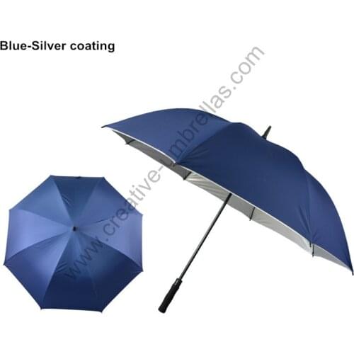 3pcs/lot free diameter 130cm anti-thunder anti-rust fiberglass auto open shoulder belts pongee silver coating golf umbrella