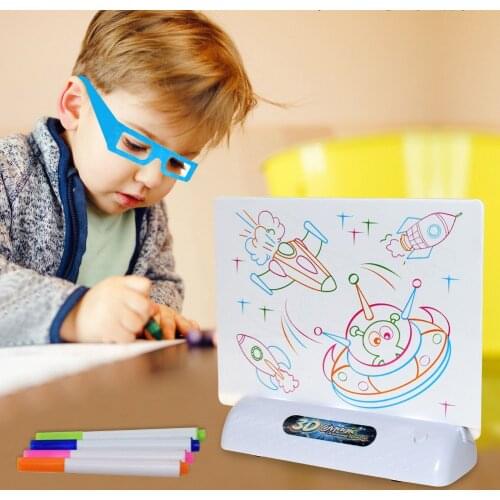 3D Drawing Board Toys My First Double Doodle Board Drawing Tablet Toddler Toy Gift