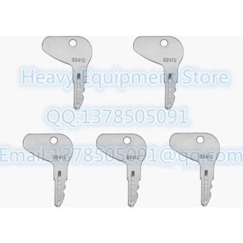 5PCS 32412 Tractor Ignition Start Starter Key For Kubota Mahindra For Mitsubishi H32412 38180-31812
