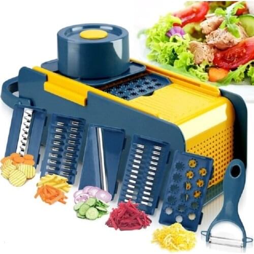 5 In 1 Multi-functional Slicer Vegetable Cutter Fruit Potato Peeler Carrot Grater Kitchen Shredder Chopper Grinder Accessories