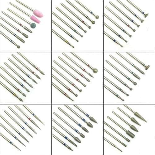 7pcs/Set Nail Drill Bits Tungsten Steel Cutters for Manicuring Cuticle Burr Milling Cutter for Pedicure Nails Accessories Tools