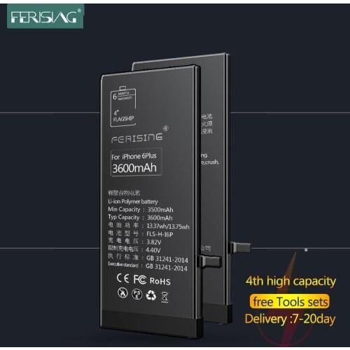 FERISING 2021 upgrade High Capacity Battery For iPhone 6s 6 5s SE 7 8 Plus X XR XS Max 11 Pro Original Chip Replacement Bateria