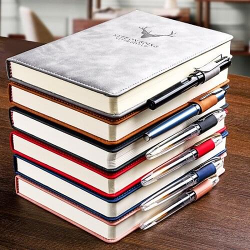 360 Pages Super Thick PU Leather A5 Notebook for Business Office Retro Vintage Paper Notepad Diary Journal School Stationery