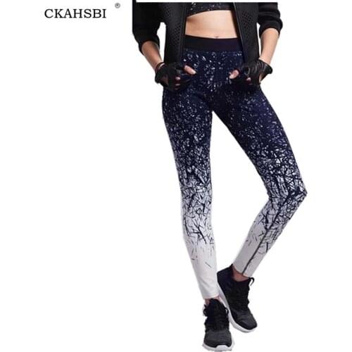 CKAHSBI Yoga Pants Women Sports Clothing Printed Yoga Leggings Fitness Running Tights Sport Pants Compression Tights Trousers