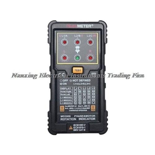 FAST SHIPMENT MS5900 3 Motor Meter Sequence Tester LED Field Rotation Phase Indicator