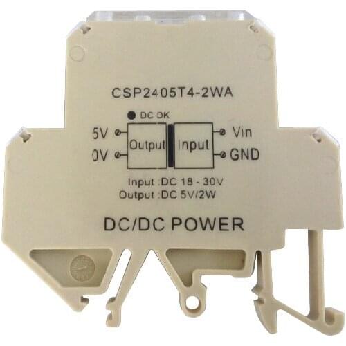 DCDC Wide Voltage Isolated Power Supply Module Rail Installation Isolated Regulated Power Supply 24V to 5V