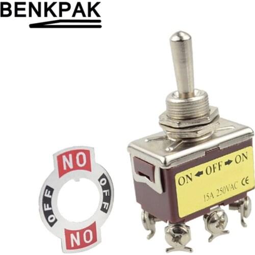 Silver contacts high quality 6 screw toggle switch on-off-on