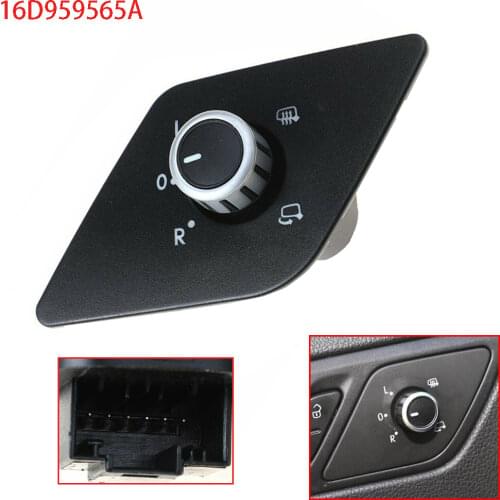 Electric Mirror Adjust Switch Folding Rear View Mirror Chrome Control Console Left Rudder For VW Jetta MK6 2011-2014 16D959565A