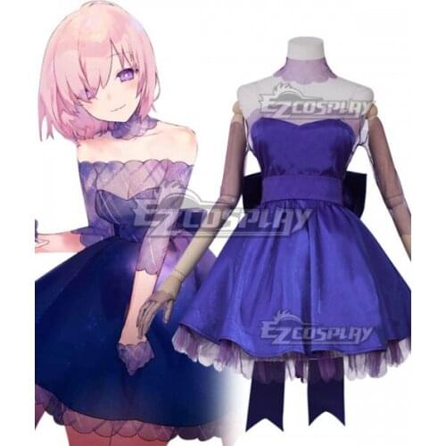 Fate Grand Order Shielder Mashu Kyrielight Formal Craft Dress Girls Party Outfits Halloween Carnival Suit Cosplay Costume E001