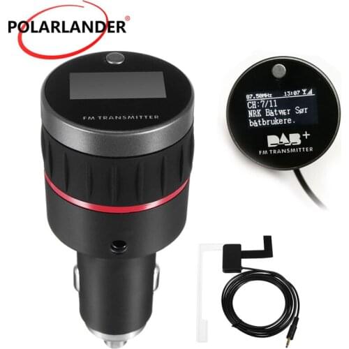 FM Transmitter Tuner Receiver With Converter Plug-and-Play Knob Car DAB Radio Cigarette Lighter With 5V 2.4A A USB Part